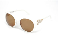 Thumbnail for Swarovski Women's Sunglasses Round Cat Eye Cream Brown SK0174 21E