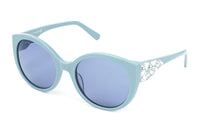Thumbnail for Swarovski Women's Sunglasses Round Cat Eye Blue SK0174 84V