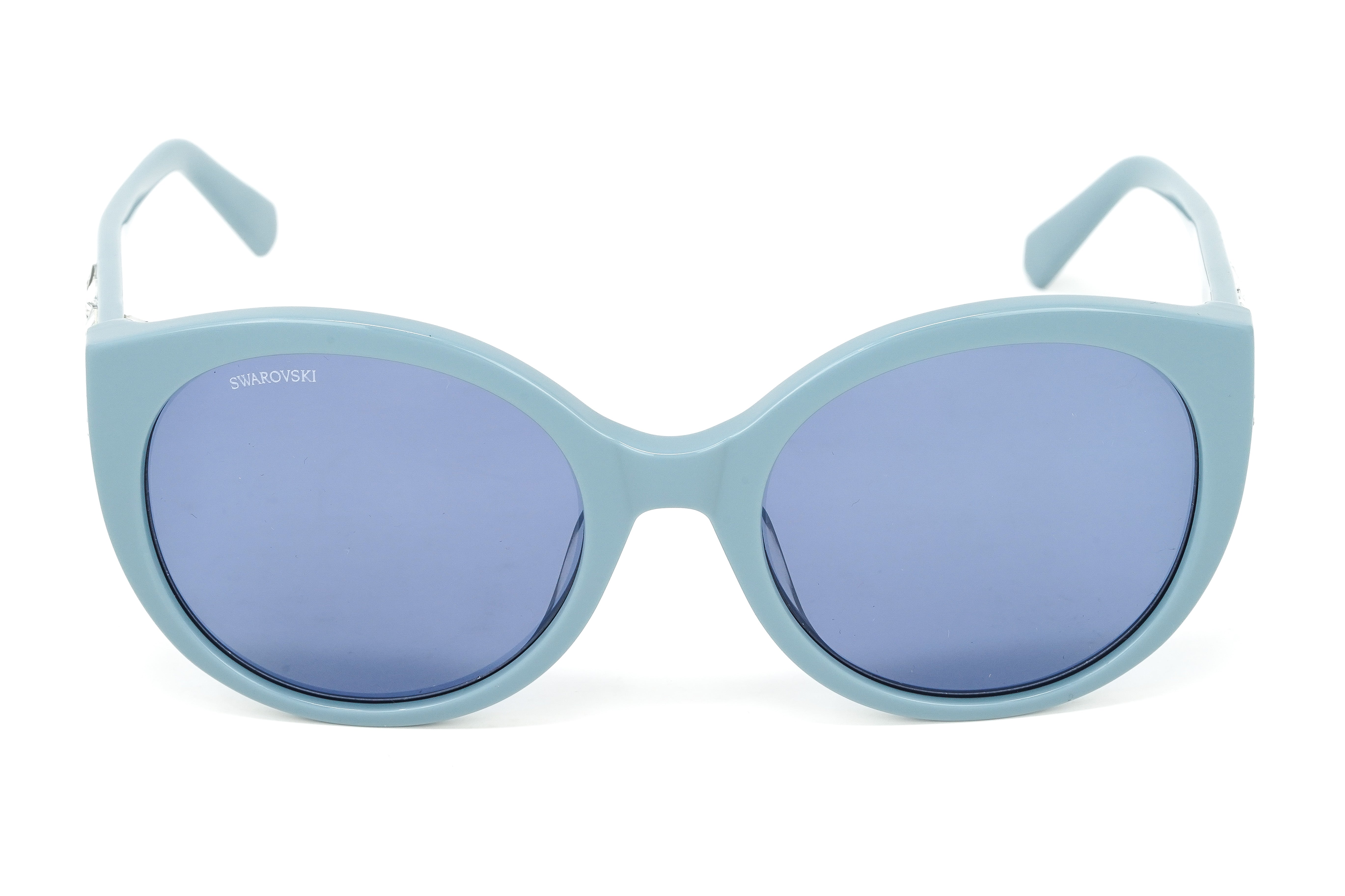 Swarovski Women's Sunglasses Round Cat Eye Blue SK0174 84V