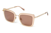 Thumbnail for Swarovski Women's Sunglasses Square Cat Eye Gold Pink SK0198/S 28E