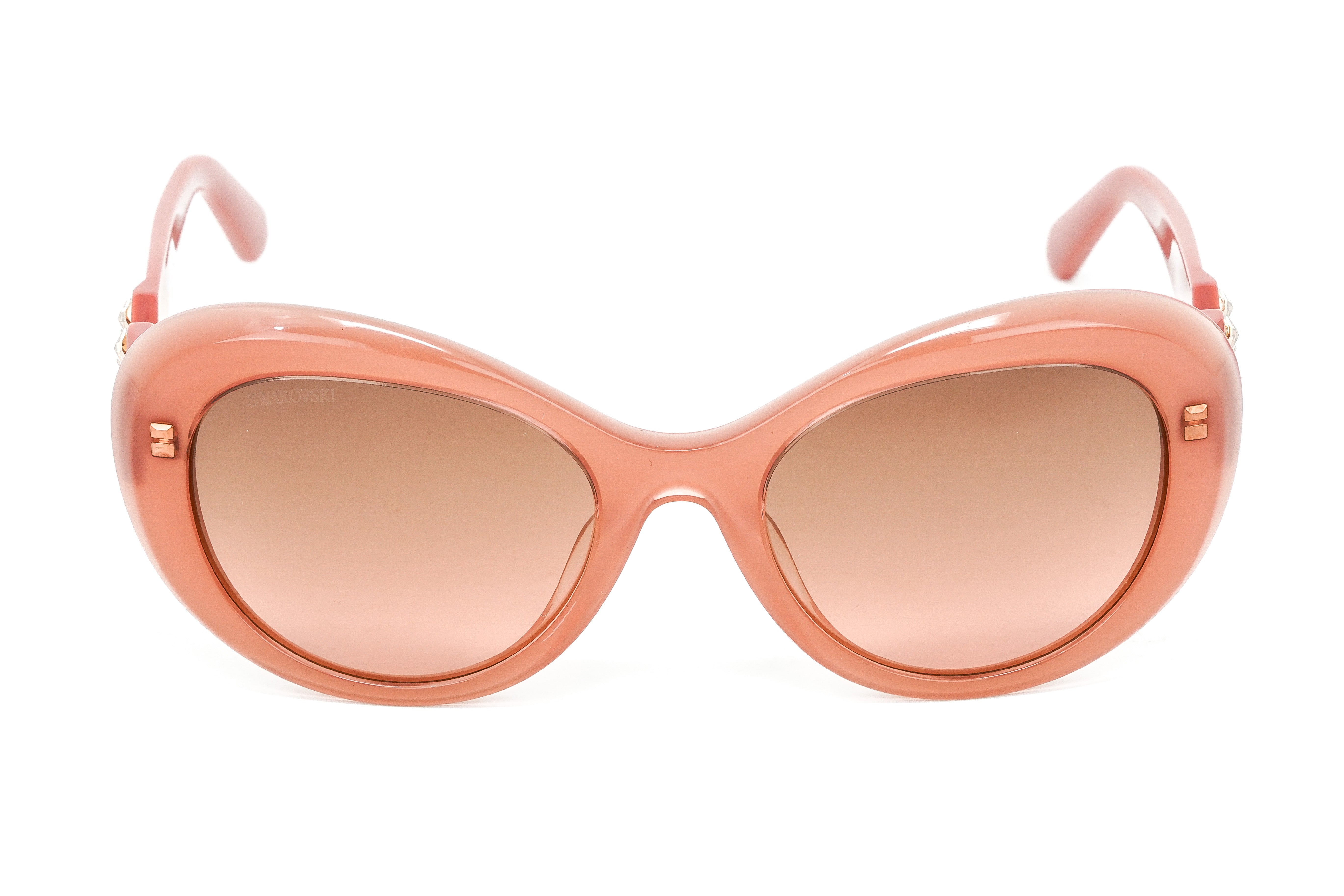 Swarovski Vintage Women's Sunglasses Oval Cat Eye Translucent Rosewood SK0224/S 72F