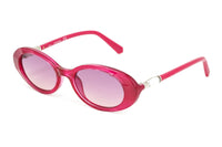 Thumbnail for Swarovski Women's Sunglasses Oval Translucent Fuchsia Pink SK0258/S 75Z