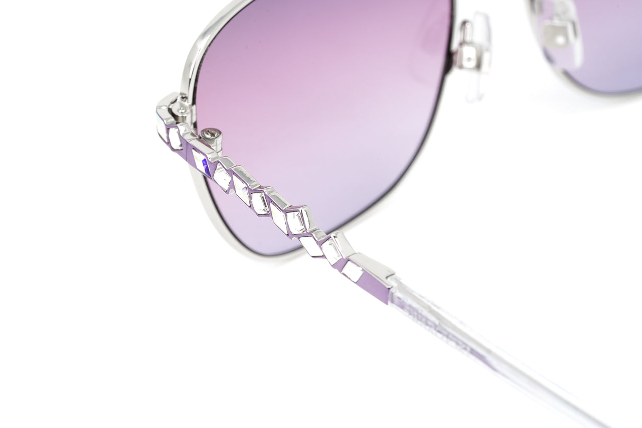 Swarovski Women's Sunglasses Rectangular Gradient Purple Blue SK0284/S 83Z