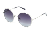 Thumbnail for Swarovski Women's Sunglasses Round Silver Gradient Grey SK0289-F/S 16B