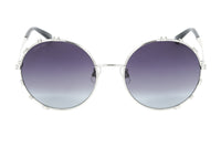 Thumbnail for Swarovski Women's Sunglasses Round Silver Gradient Grey SK0289-F/S 16B