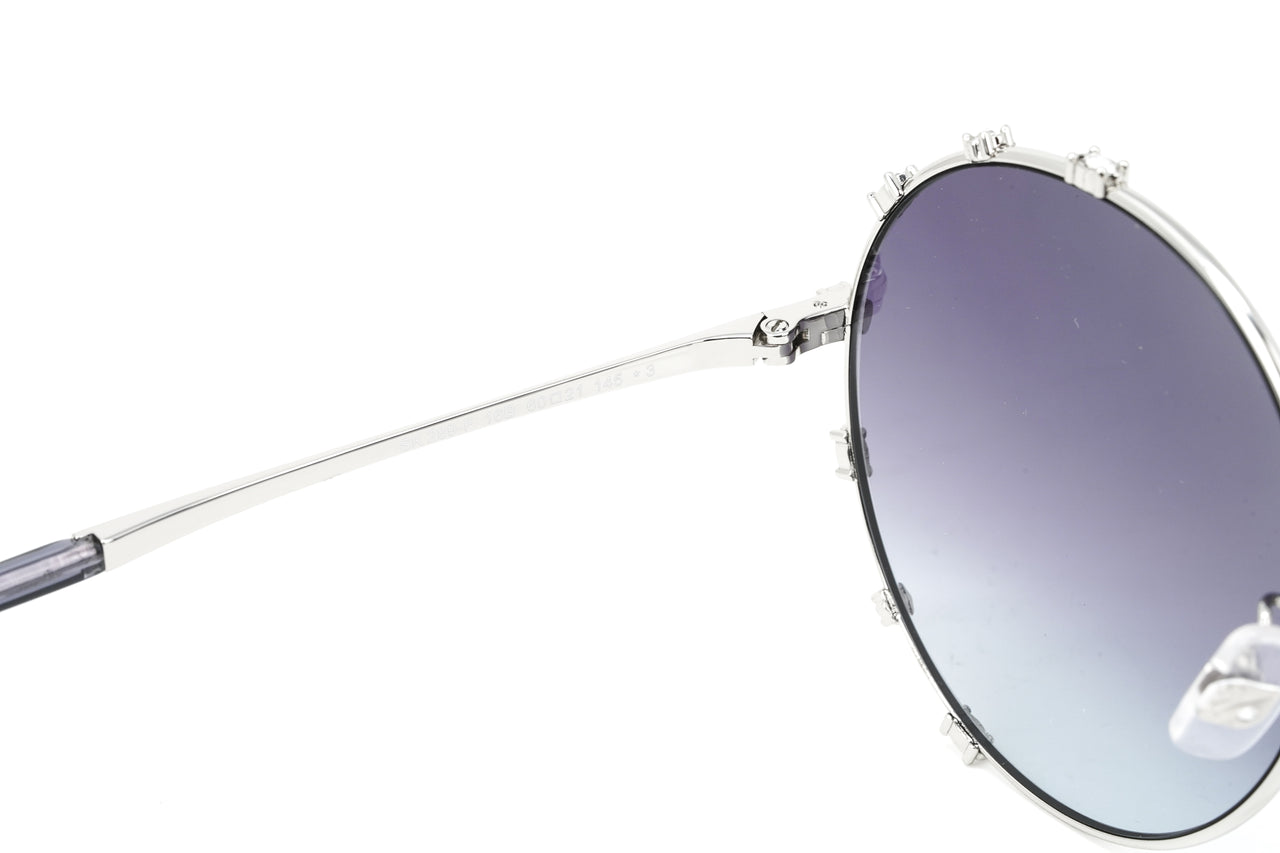 Swarovski Women's Sunglasses Round Silver Gradient Grey SK0289-F/S 16B