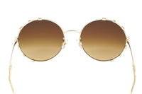 Thumbnail for Swarovski Women's Sunglasses Round Gold Gradient Brown SK0289-F/S 30F