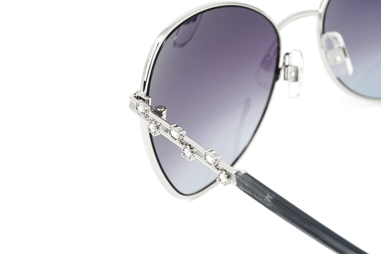 Swarovski Women's Sunglasses Butterfly Pilot Dark Grey SK0290/S 16B