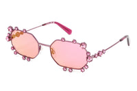 Thumbnail for Swarovski Women's Sunglasses Irregular Pink Mirrored