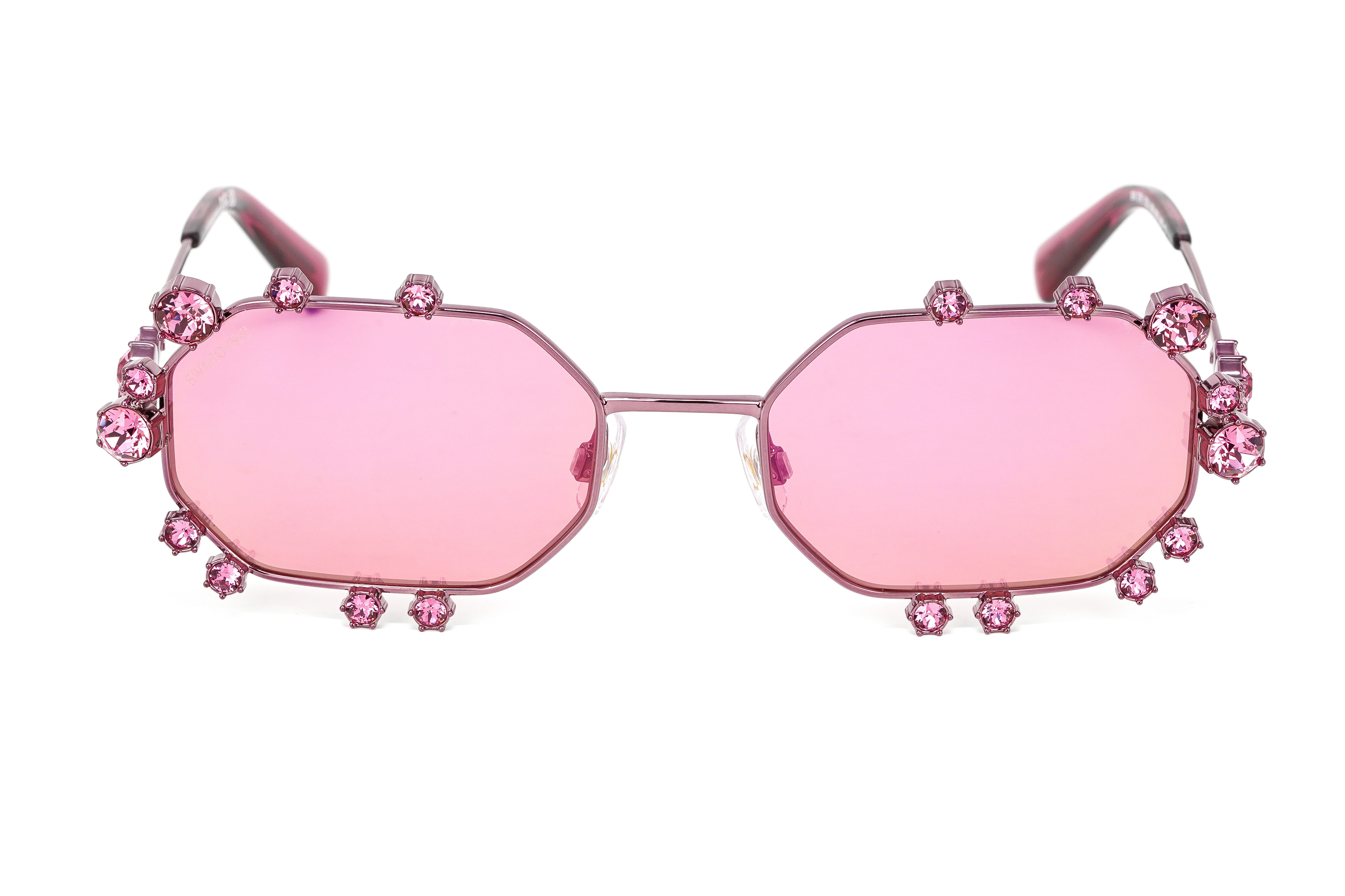 Swarovski Women's Sunglasses Irregular Pink Mirrored SK0376/S 72U
