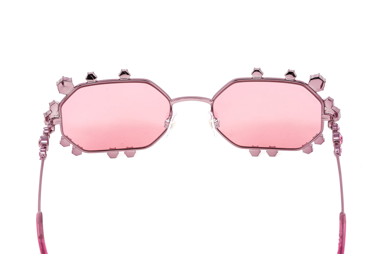 Swarovski Women's Sunglasses Irregular Pink Mirrored