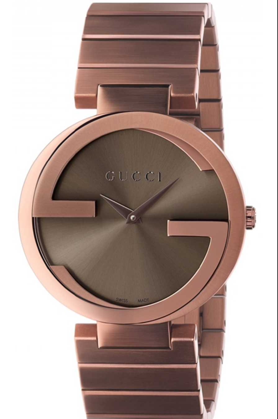 Gucci Watch Interlocking G Ladies 37mm Brown YA133317
