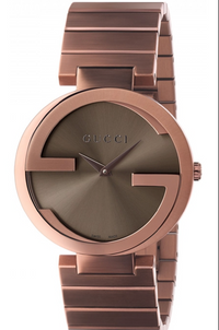 Thumbnail for Gucci Watch Interlocking G Ladies 37mm Brown YA133317