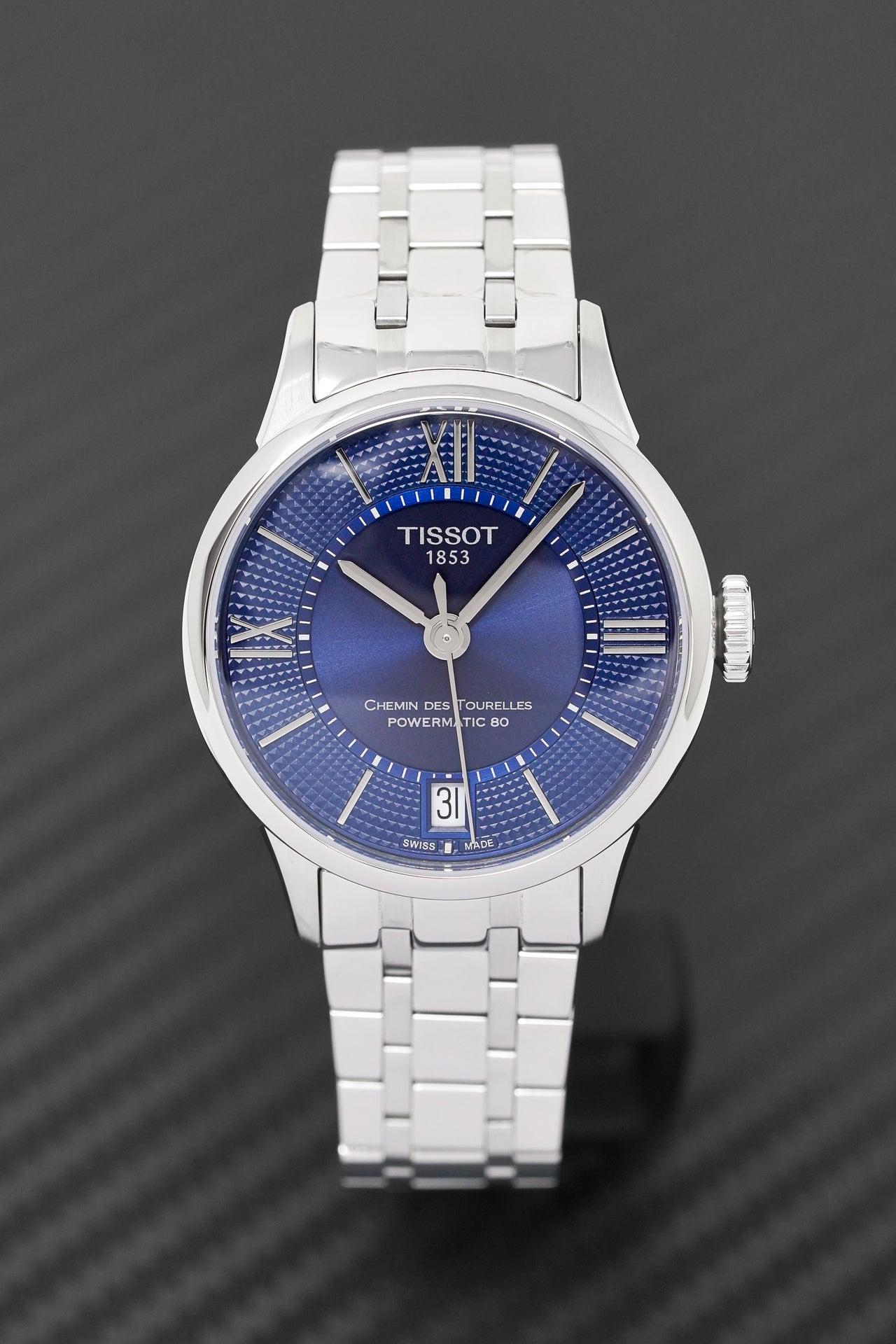 Tissot Ladies Automatic Watch Chemin Des Tourelles Powermatic 80 Blue T0992071104800