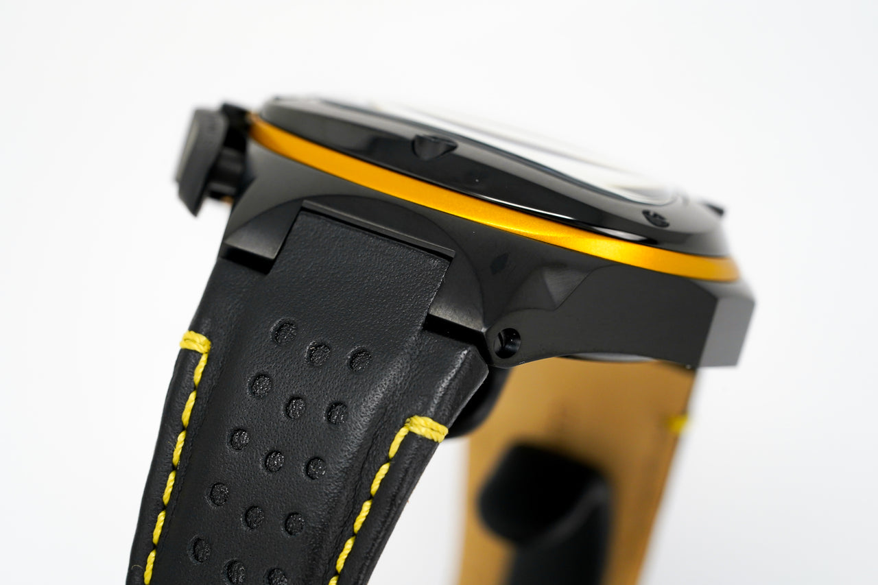Tonino Lamborghini Spyder X Chronograph Watch Date Black PVD Yellow T9XE