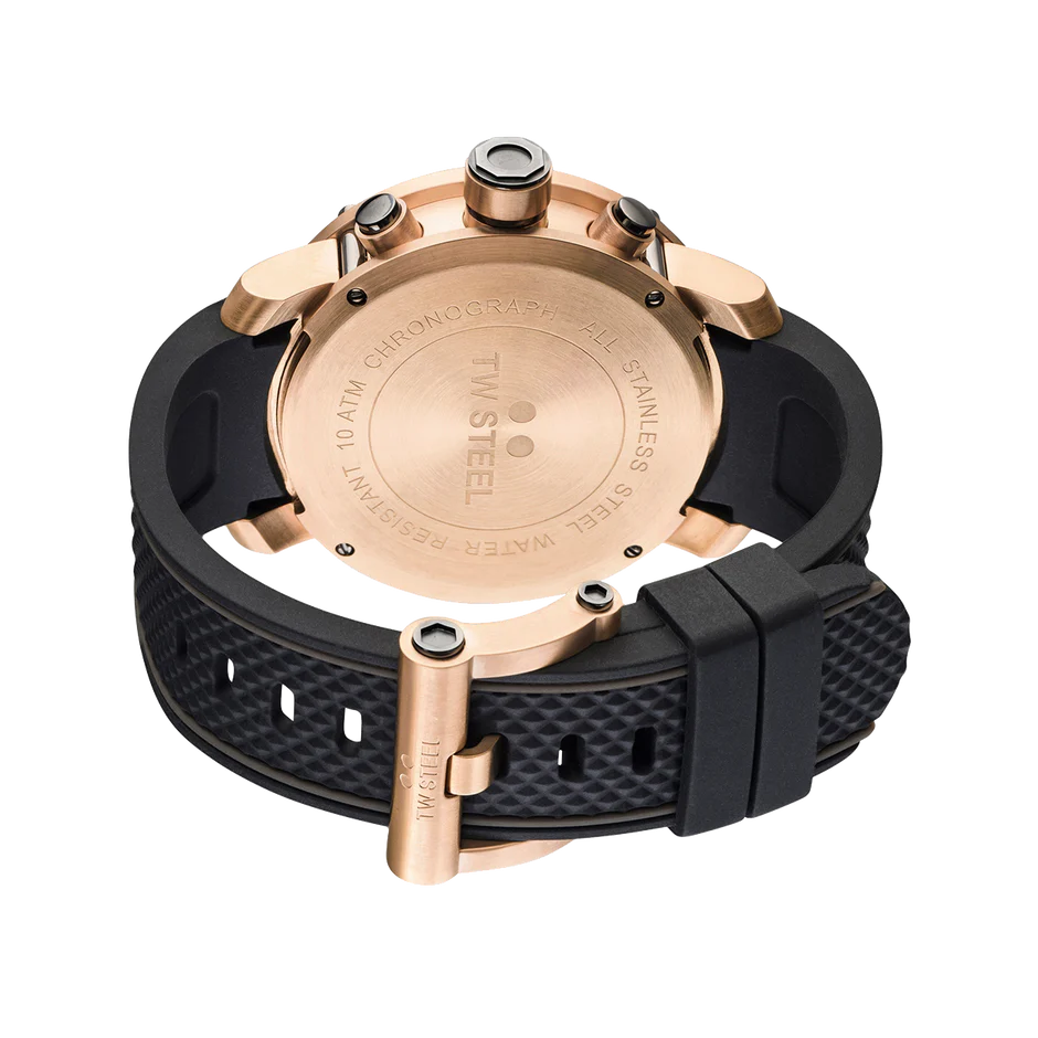 TW Steel Watch Grandeur Tech Chronograph Rose Gold TS5