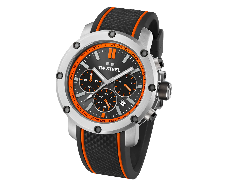 TW Steel Watch Grandeur Tech Chronograph Orange TS8