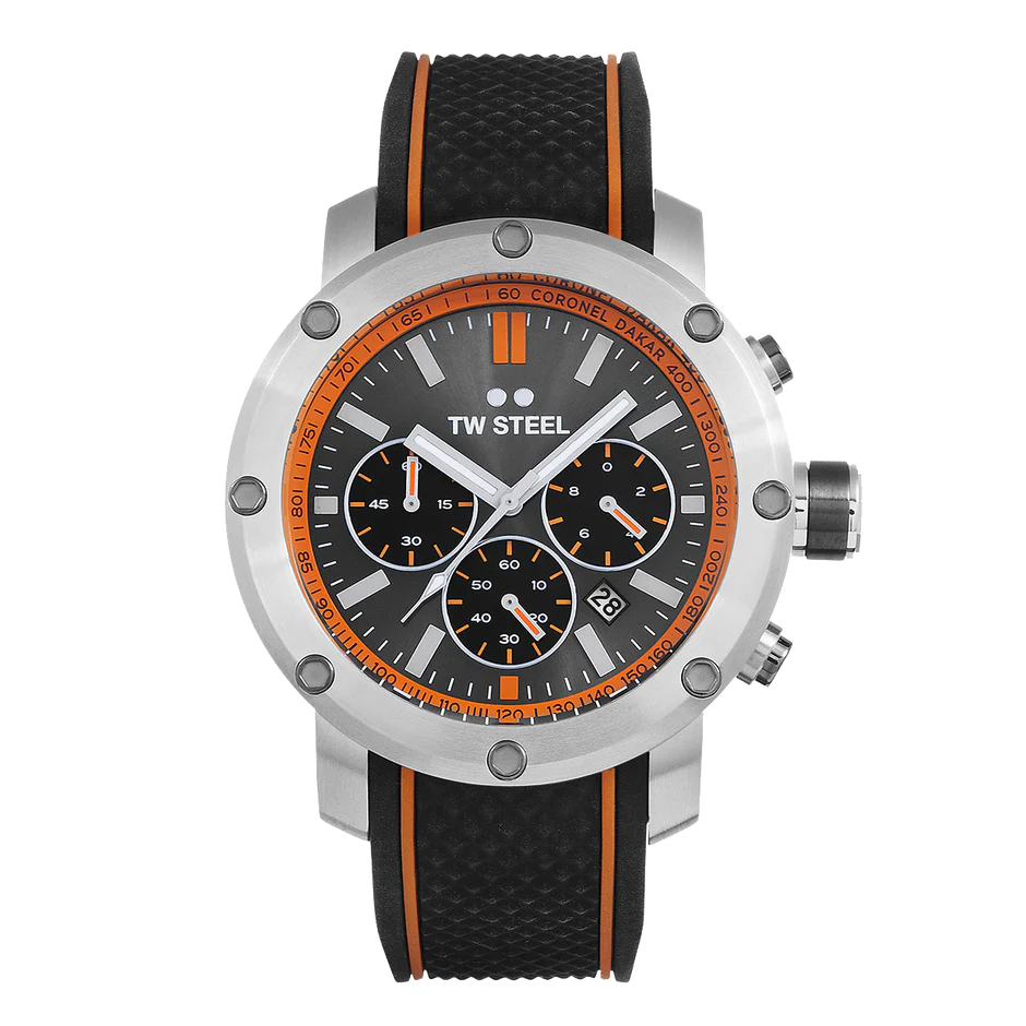 TW Steel Watch Grandeur Tech Chronograph Orange TS8