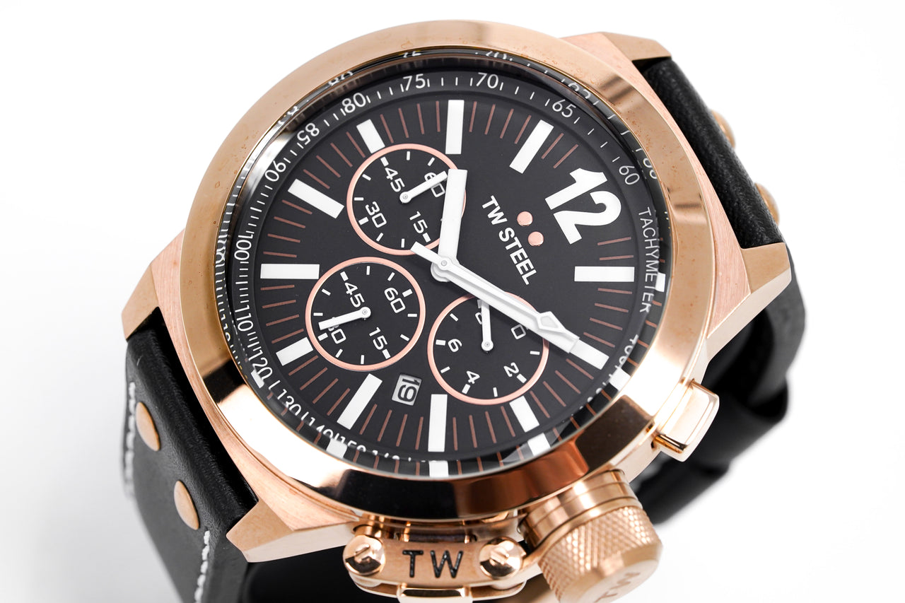 TW Steel Watch CEO Tech Chronograph 50mm Rose/Black CE1024