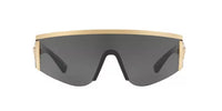 Thumbnail for Versace Unisex Sunglasses Shield Wraparound Black/Gold VE2197100087
