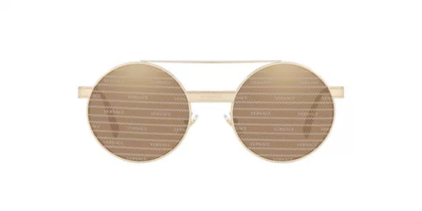 Versace Women's Sunglasses Round Monogram Lens Gold VE22101252V3