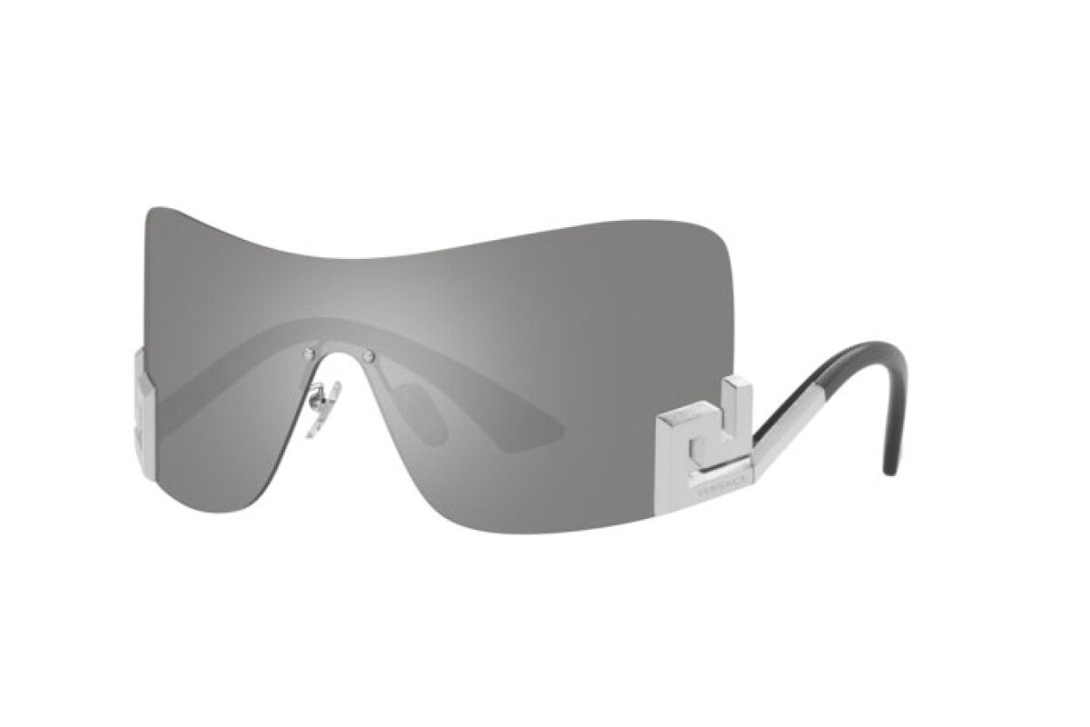 Versace Women's Sunglasses Rimless Shield Silver VE2240 10006G