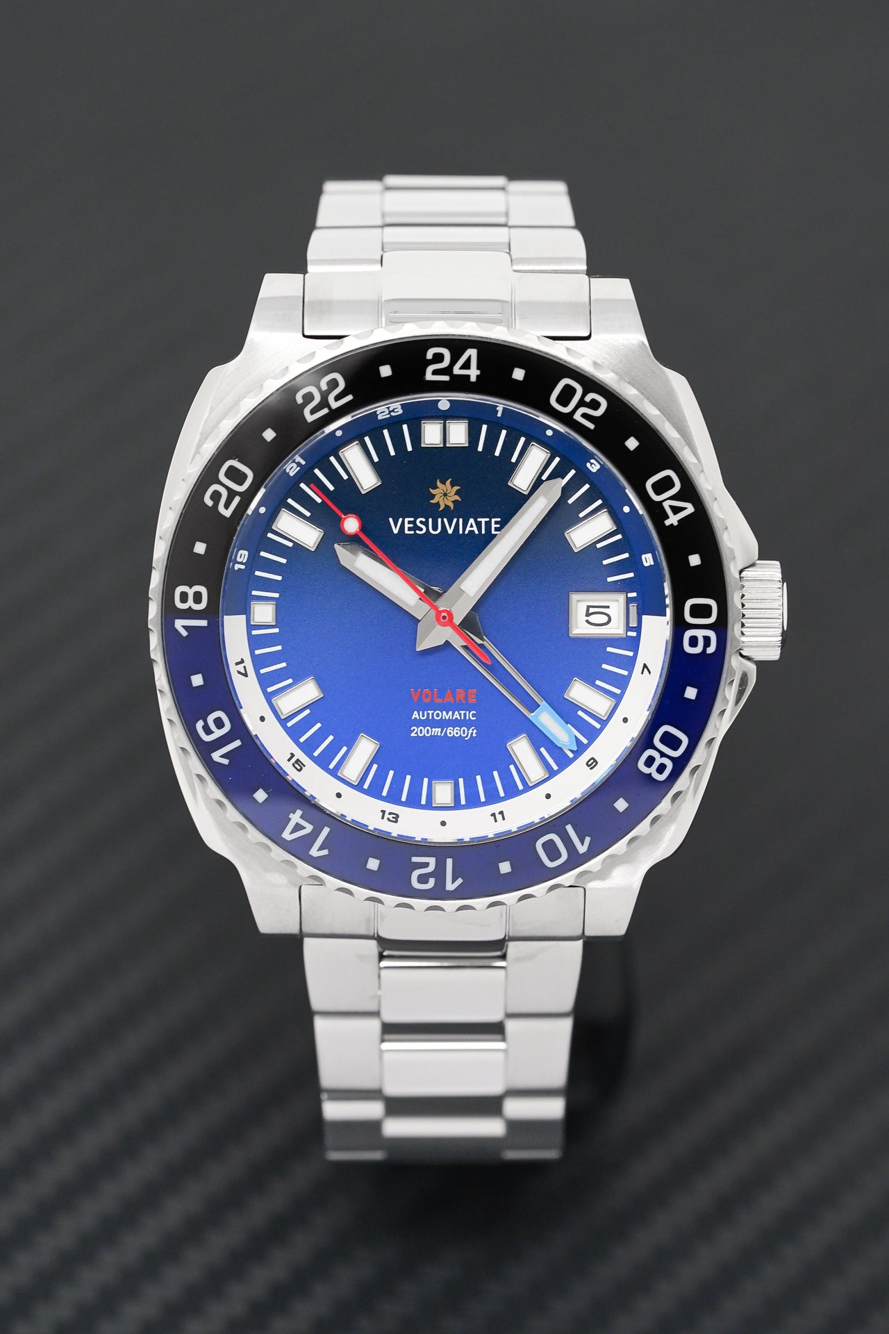 Vesuviate Men's Watch GMT Volare Blue