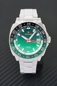 Thumbnail for Vesuviate Men's Watch GMT Volare Green