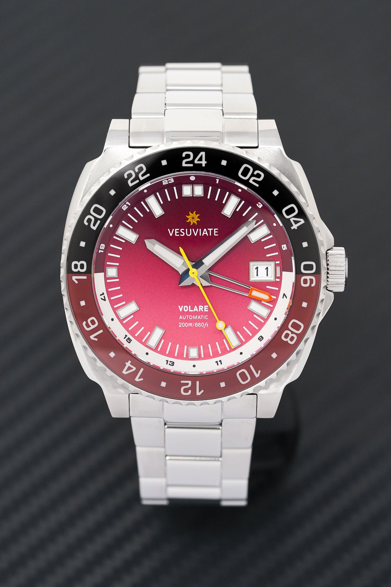 Vesuviate Men's Watch GMT Volare Red
