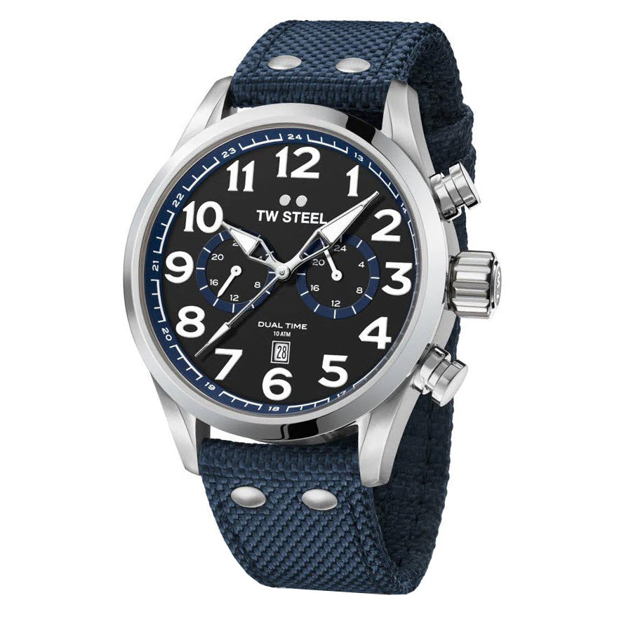 TW Steel Watch Volante Dual Time Blue VS37