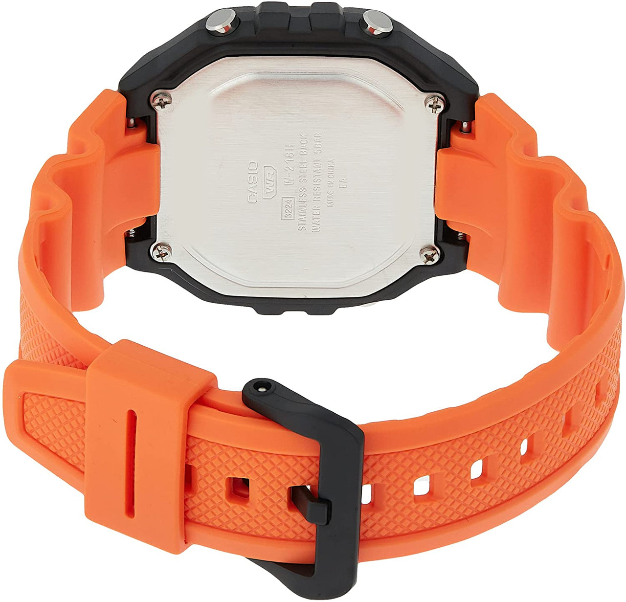 Casio Watch Chronograph Digital Orange W-218H-4B2VDF