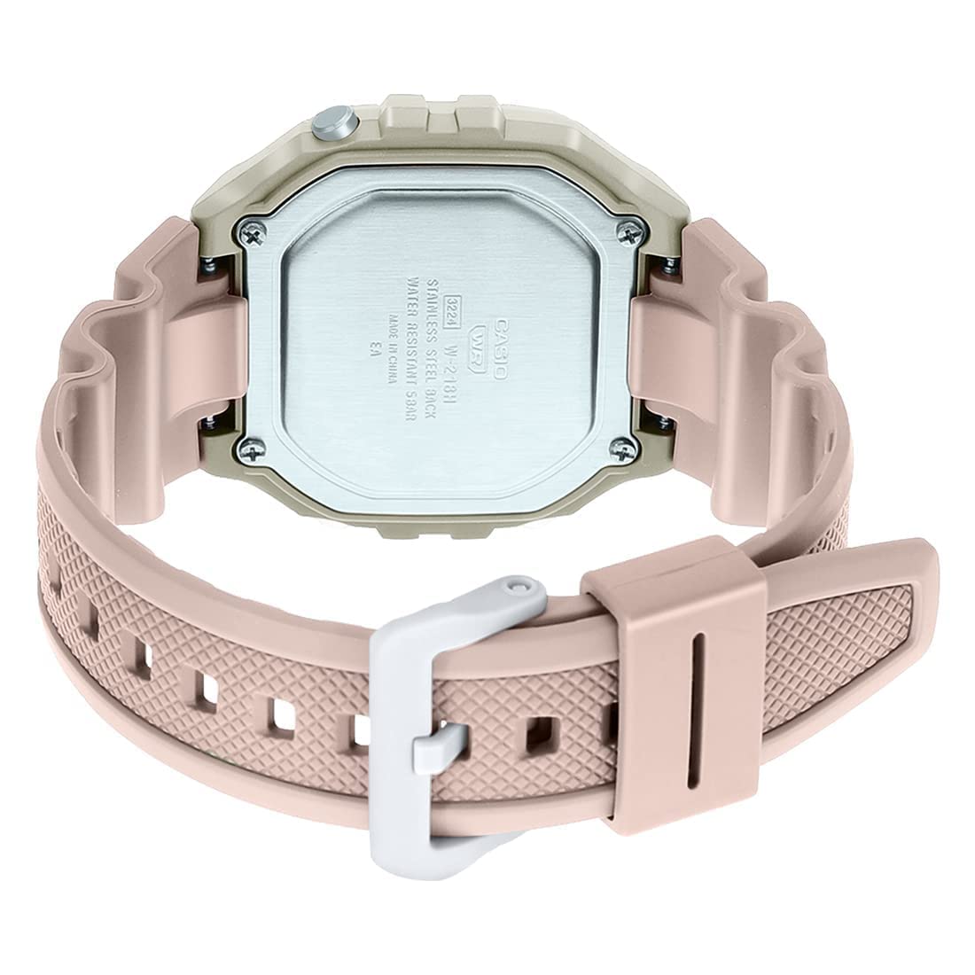 Casio Watch Chronograph Digital White Pink W-218HC-4A2VDF