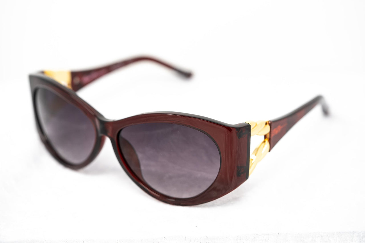 Agent Provocateur Sunglasses Oversized Frame Burgundy and Grey Lenses Category 3 - AP17C3SUN - Watches & Crystals