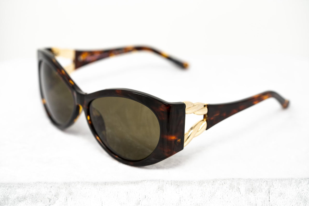 Agent Provocateur Sunglasses Oversized Frame Tortoiseshell and Green Lenses Category 3 - AP17C2SUN - Watches & Crystals