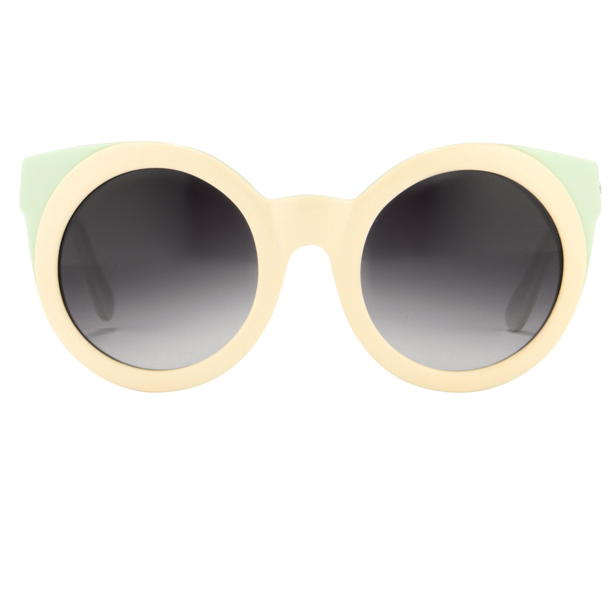 Agent Provocateur Women Sunglasses Round Cream/Green and Grey Lenses Category 3 - AP65C4SUN - Watches & Crystals
