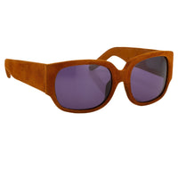 Thumbnail for Alexander Wang Sunglasses Curved Rectangular Terracotta and Black - Watches & Crystals
