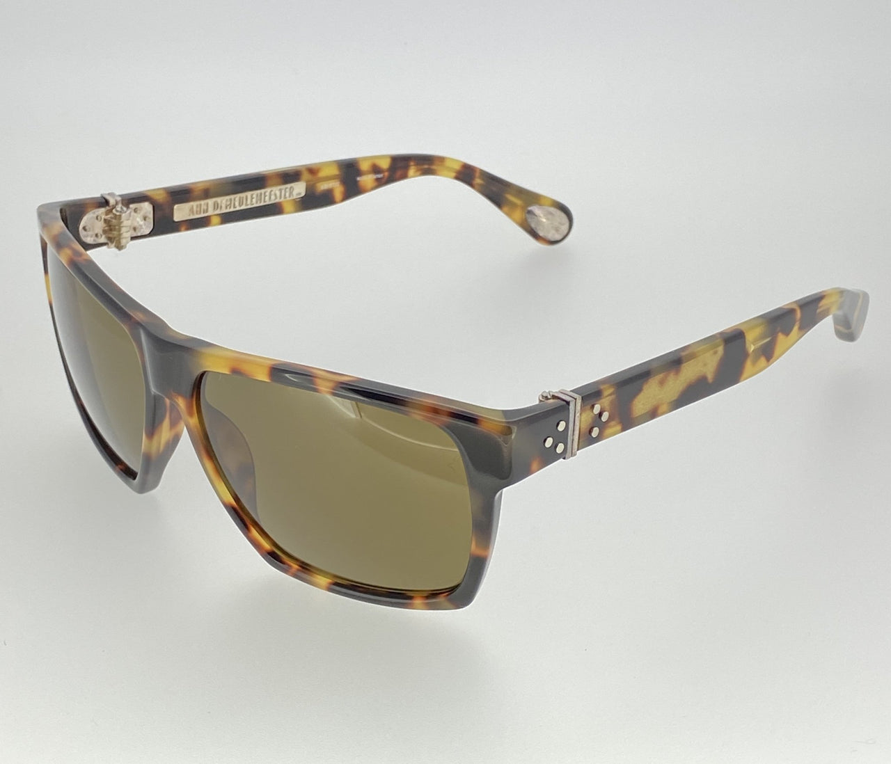 Ann Demeulemeester Sunglasses Angular Tortoise Shell 925 Silver Category 3 AD37C2SUN - Watches & Crystals
