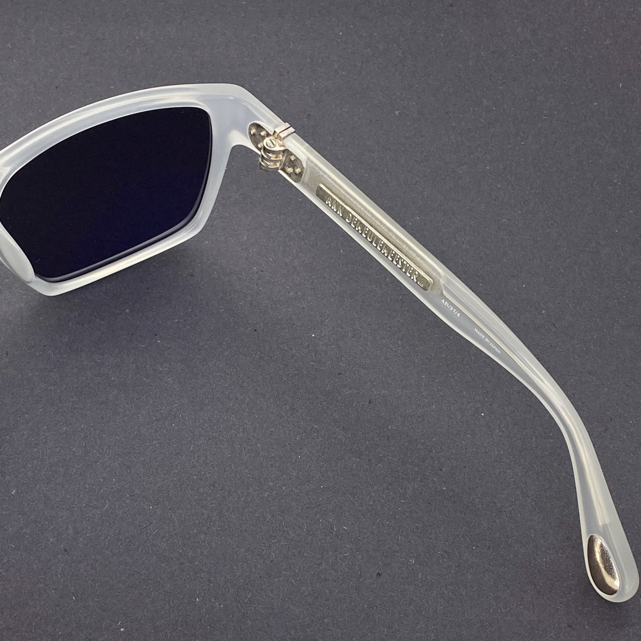 Ann Demeulemeester Sunglasses Angular White 925 Silver with Grey Lenses AD37C4SUN - Watches & Crystals