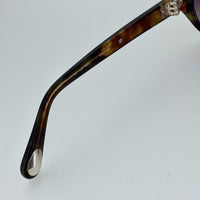 Thumbnail for Ann Demeulemeester Sunglasses Black Tortoise Shell Flat Top 925 Silver with Brown Lenses AD1C6SUN - Watches & Crystals