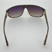 Thumbnail for Ann Demeulemeester Sunglasses Black Tortoise Shell Flat Top 925 Silver with Brown Lenses AD1C6SUN - Watches & Crystals