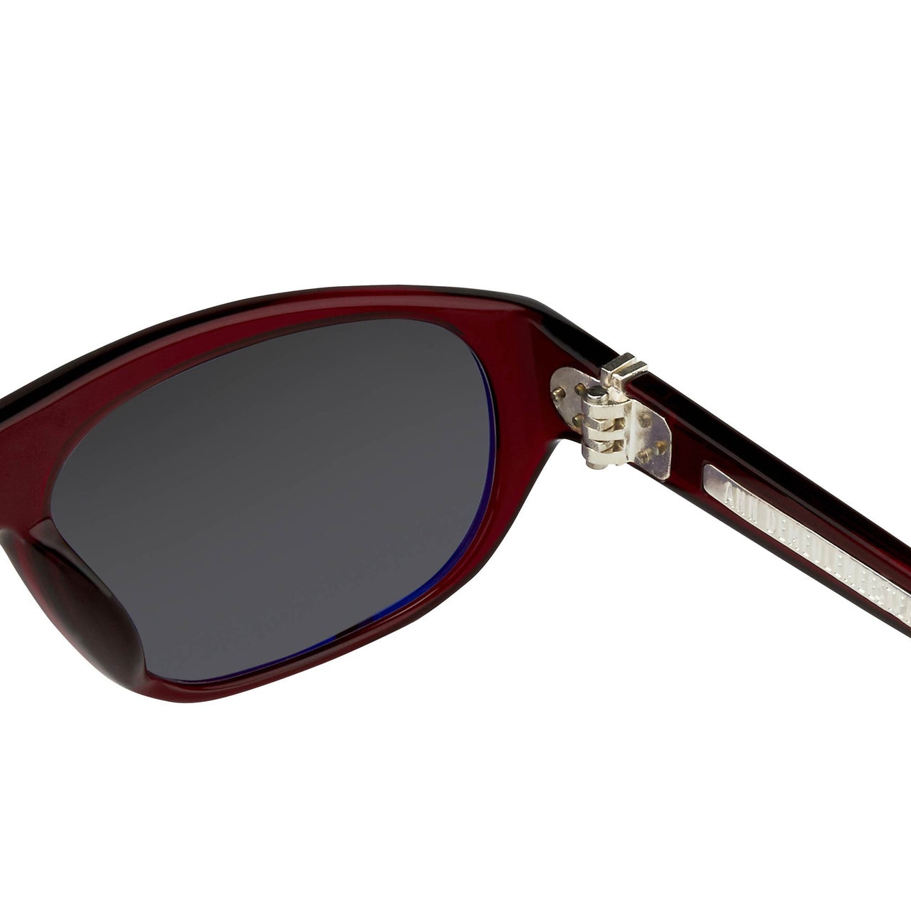 Ann Demeulemeester Sunglasses Bordeaux Red 925 Silver with Blue Lenses AD1C3SUN - Watches & Crystals