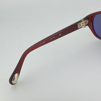 Thumbnail for Ann Demeulemeester Sunglasses Bordeaux Red 925 Silver with Blue Lenses AD1C3SUN - Watches & Crystals