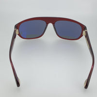 Thumbnail for Ann Demeulemeester Sunglasses Bordeaux Red 925 Silver with Blue Lenses AD1C3SUN - Watches & Crystals