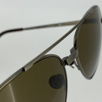 Thumbnail for Ann Demeulemeester Sunglasses Brushed Antique Silver & White Gold tone Titanium Frame Brown Lenses Category 3- Dark Tint AD12C3SUN - Watches & Crystals