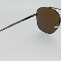 Thumbnail for Ann Demeulemeester Sunglasses Brushed Antique Silver & White Gold tone Titanium Frame Brown Lenses Category 3- Dark Tint AD12C3SUN - Watches & Crystals