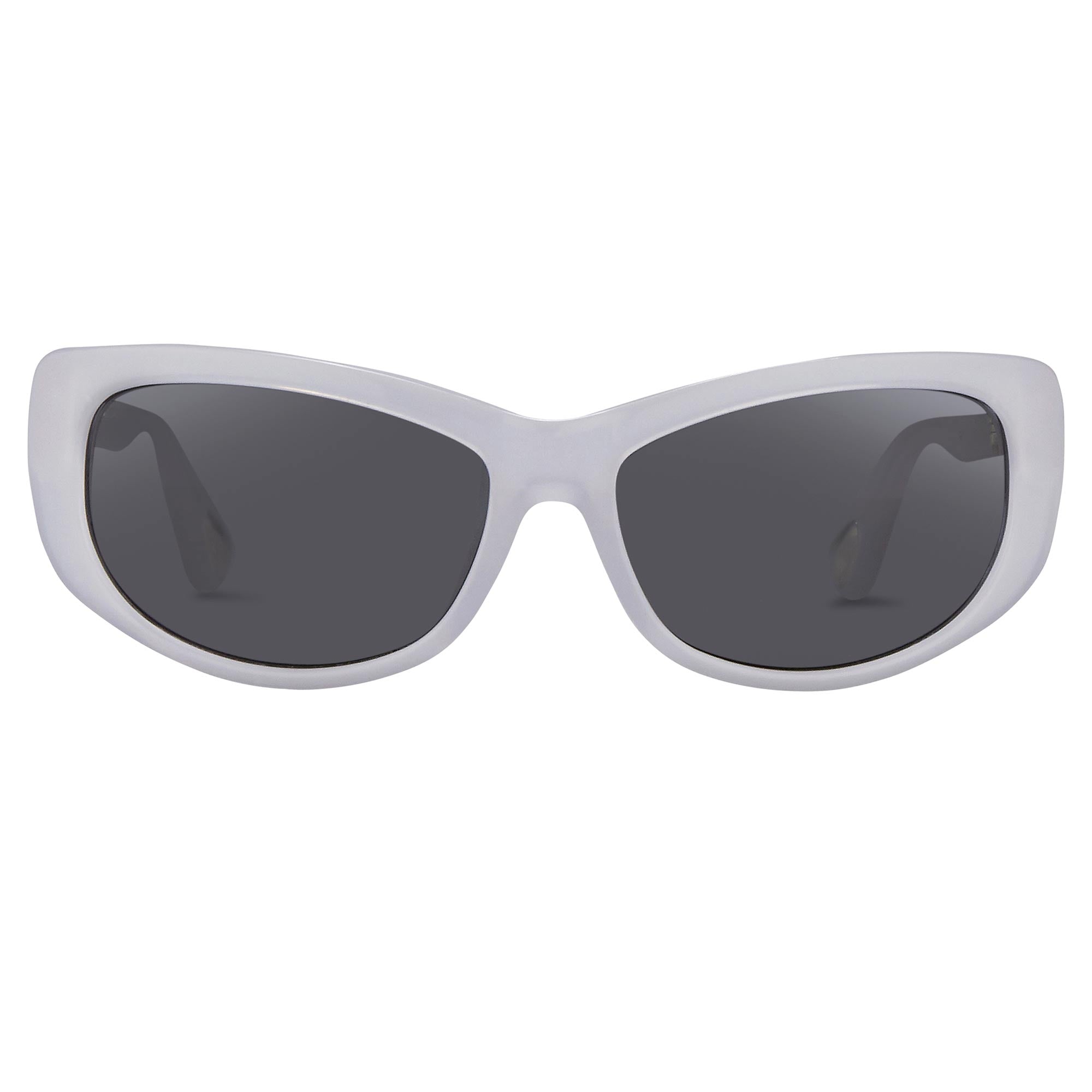 Ann Demeulemeester Sunglasses Cat Eye White 925 Silver with Grey Lenses AD29C4SUN - Watches & Crystals
