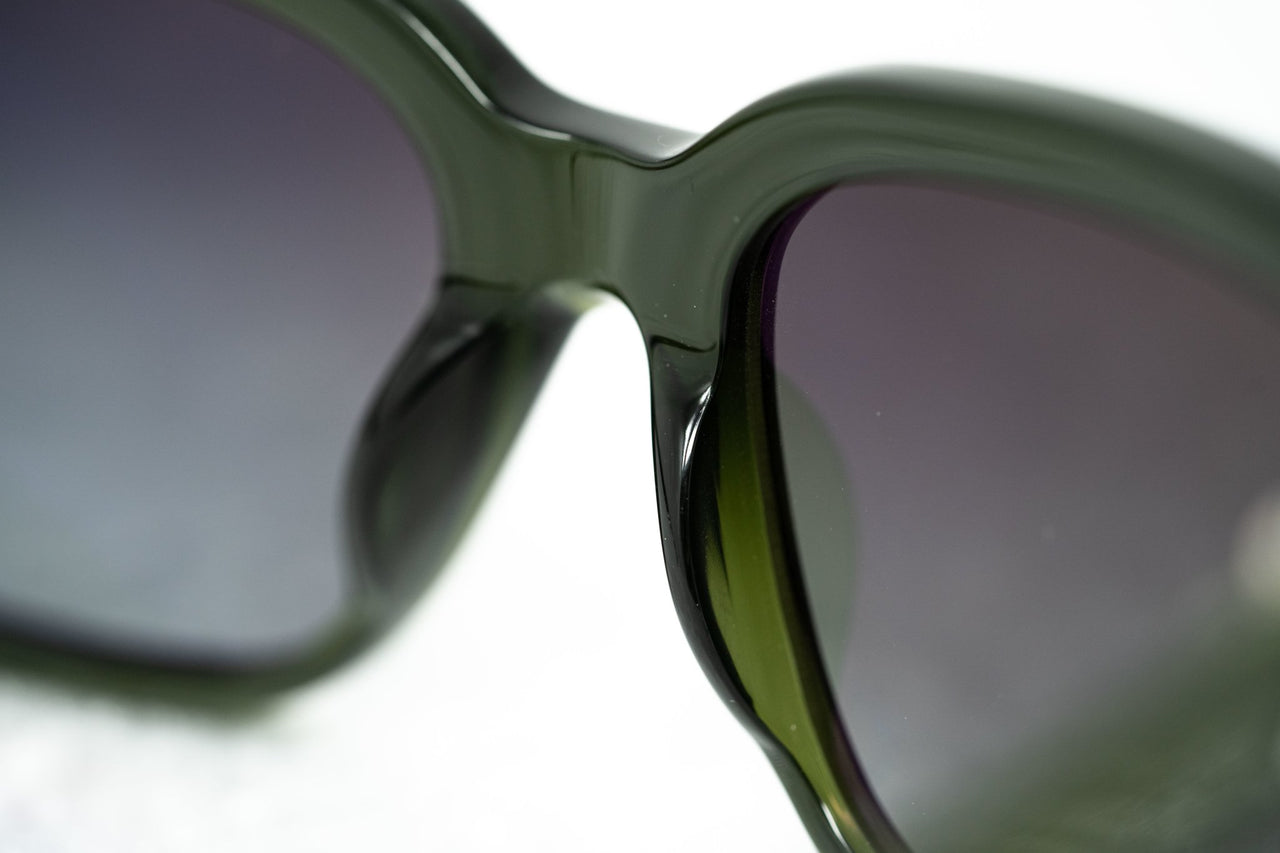 Ann Demeulemeester Sunglasses D-Frame Green 925 Silver with Green Graduated Lenses Category 3 AD9C7SUN - Watches & Crystals