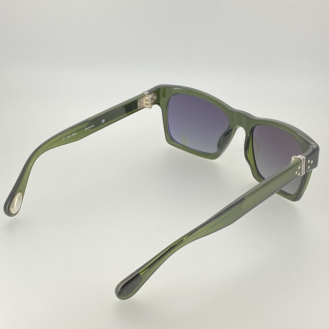Ann Demeulemeester Sunglasses D-Frame Green 925 Silver with Green Lenses Category 3 Dark Tint AD3C7SUN - Watches & Crystals