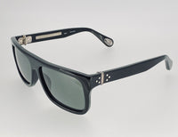 Thumbnail for Ann Demeulemeester Sunglasses Flat Top Black 925 Silver with Grey Lenses CAT 3 AD2C1SUN - Watches & Crystals