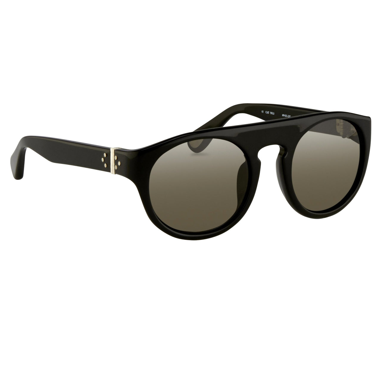 Ann Demeulemeester Sunglasses Flat Top Black 925 Silver with Grey Lenses Category 3 AD10C1SUN - Watches & Crystals